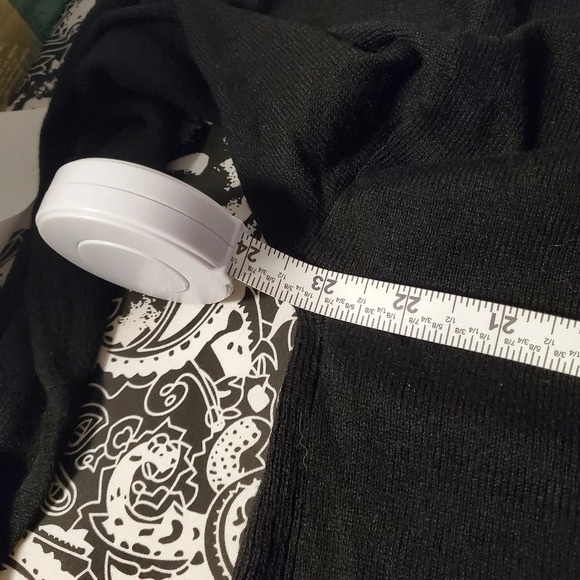 Matty M | V Neck Sweater with Side Slits | Black | NWT - Picture 4 of 4